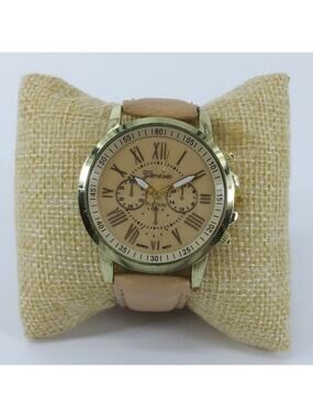 Geneva Womens Wristwatch Watch Platinum Faux Chronological